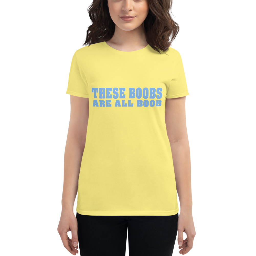 These Boobs Women's short sleeve t-shirt – Of Dice and Dens Merch Shop